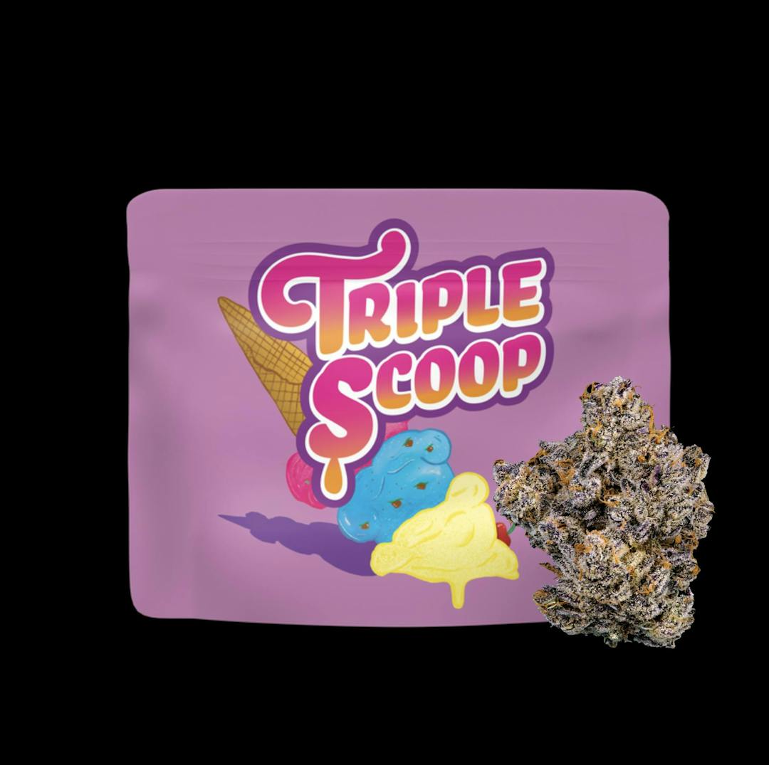 Triple Scoop - 14g / 1/2oz Premium Flower Nugs - Mylar Bag - Cookies