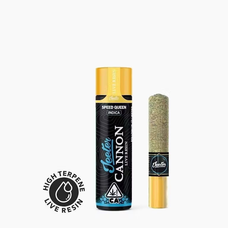 Speed Queen -  1.3g Live Resin Infused Cannon - Preroll Single Joint Blunt - Jeeter