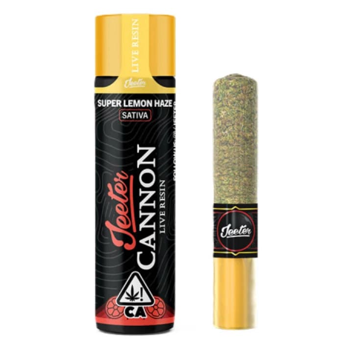 Super Lemon Haze - 1.3g Live Resin Infused Cannon - Preroll Single Joint Blunt - Jeeter