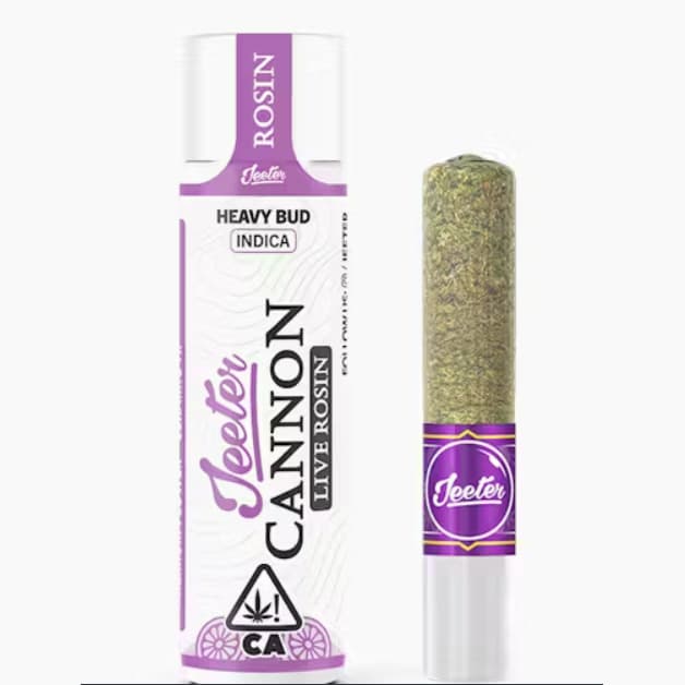 Heavy Bud - 1.3G Live ROSIN Infused Cannon - Preroll Single Joint - Jeeter