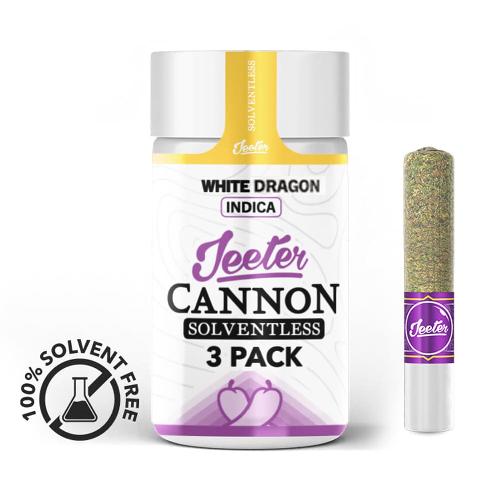 White Dragon - 0.5g X 3 Pack Live ROSIN Infused Cannons - Preroll Joint - Jeeter