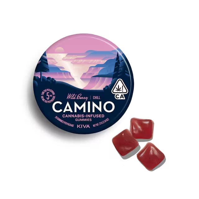 Camino Wild Berry CHILL Gummies - 5mg THC x 20 pc Multipack - Kiva