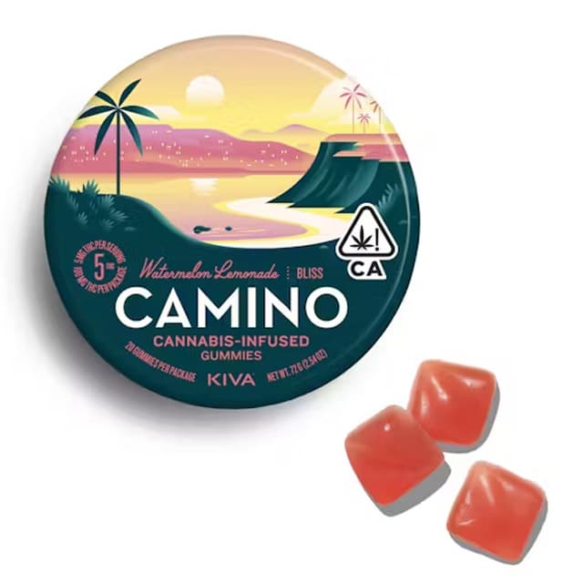 Camino Watermelon Lemonade BLISS Gummies - 5mg THC Each x 20 pc  Multipack - Kiva