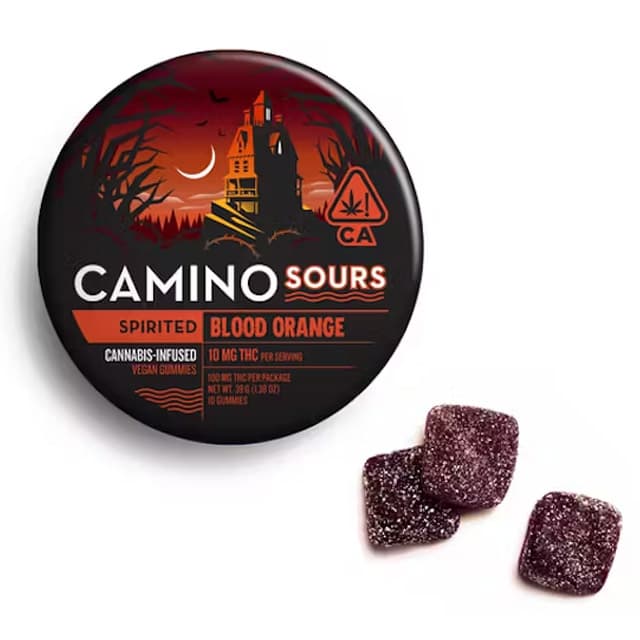 Camino Sours Blood Orange SPIRITED Gummies - 10mg THC Each x 10 pc Multipack - Kiva