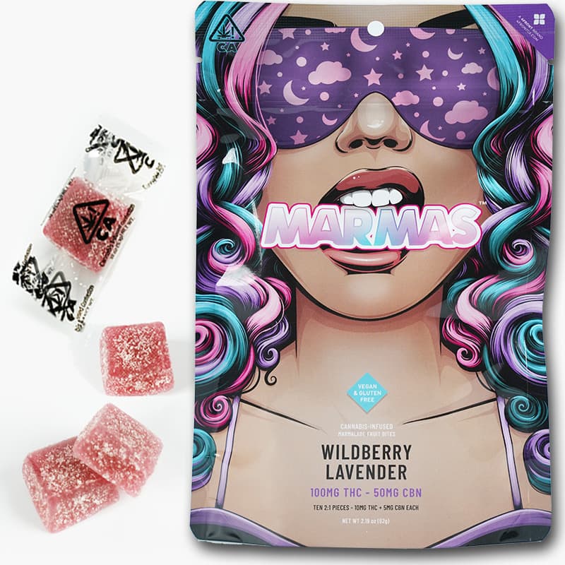 Wildberry Lavender - 10mg THC | 5mg CBN EACH X 10 Pack Cannabis Infused Marmalades - SLEEP - Hybrid Gummies - Marmas