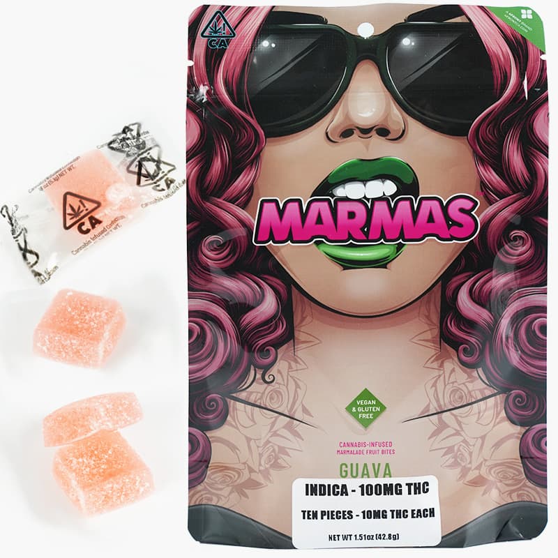 Guava - 10mg THC EACH X 10 Pack Cannabis Infused Marmalades - Indica Gummies - Marmas