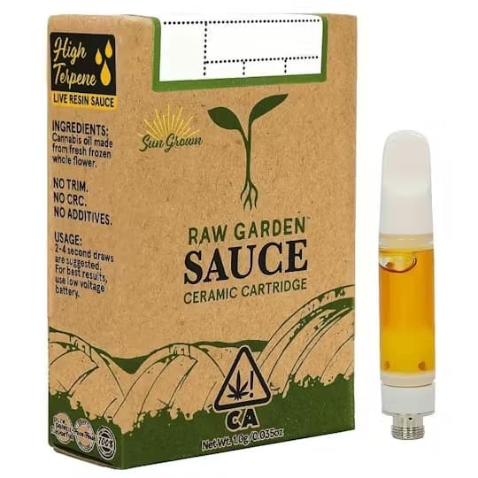 Green Crack - 1g Sauce Vape Cart - 510 Cartridge - Raw Garden