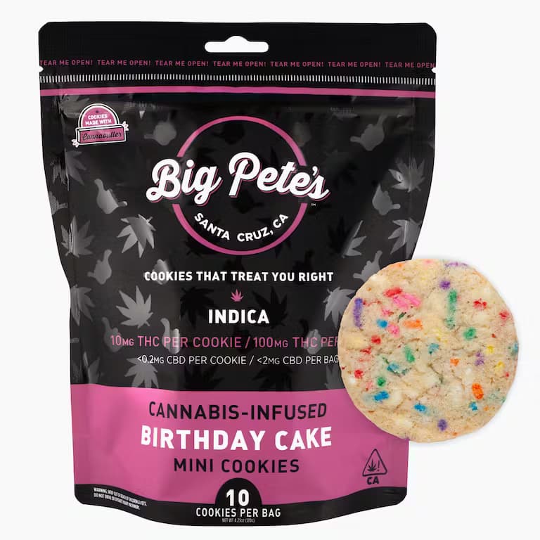 Birthday Cake Cookies - 10mg THC Each x 10 Pack - Indica - Big Petes