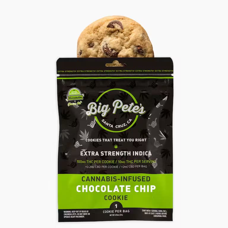 Chocolate Chip Cookie Extra Strength - 100mg THC x One Cookie Pack - Indica - Big Petes