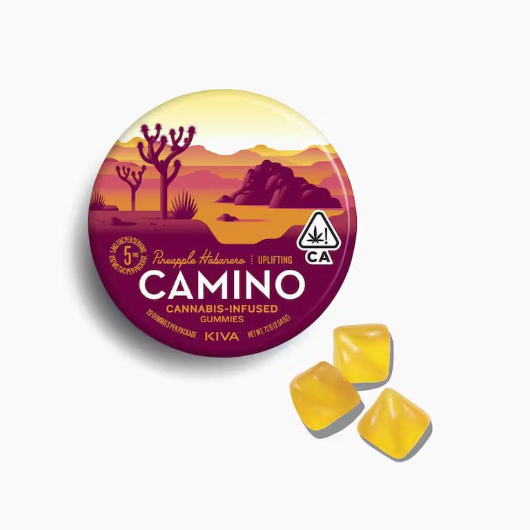 Camino Pineapple Habanero UPLIFTING Gummies - 5mg THC Each x 20 pc Multipack - Kiva