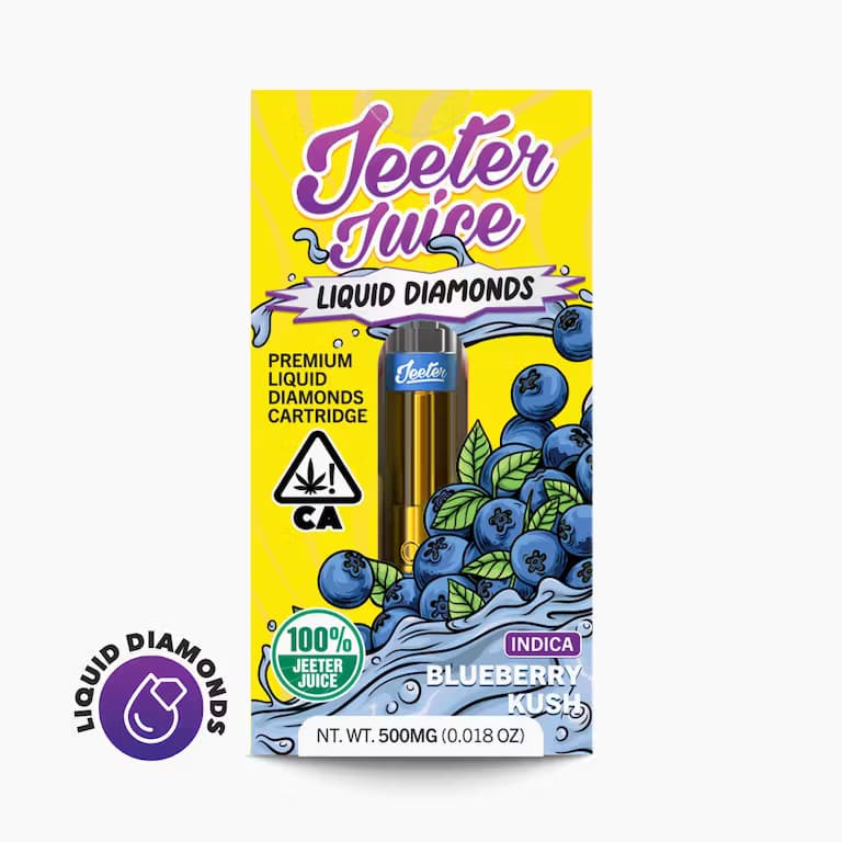 Blueberry Kush - 1G DIAMONDS JUICE VAPE CARTRIDGE - Jeeter