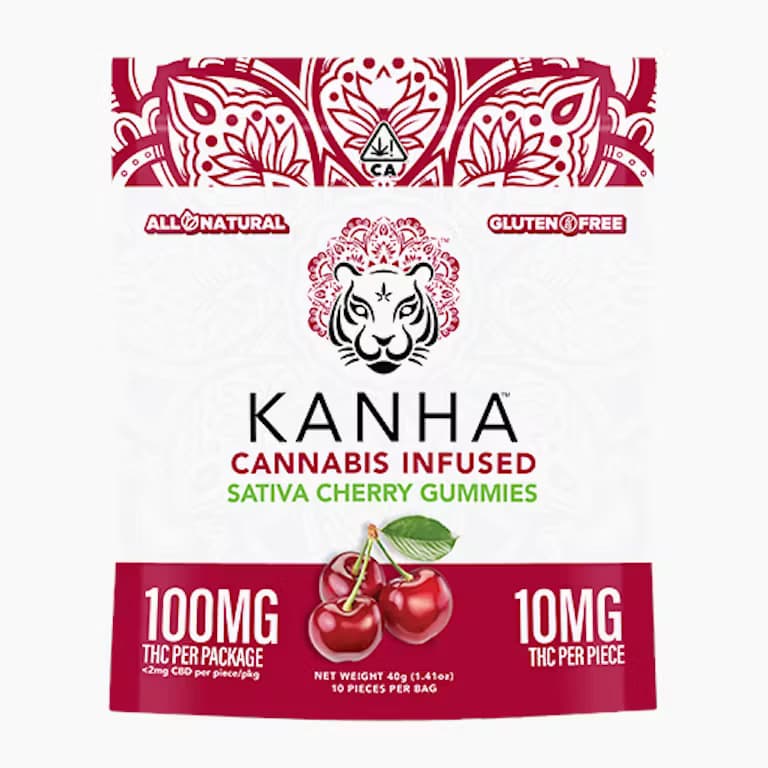 Classic Cherry - 10mg THC EACH X 10 Pack Cannabis Infused Gummies - Sativa - Kanha